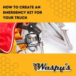 Featured image for the blog "how to build and emergency kit for your truck" showing an emergency kit.