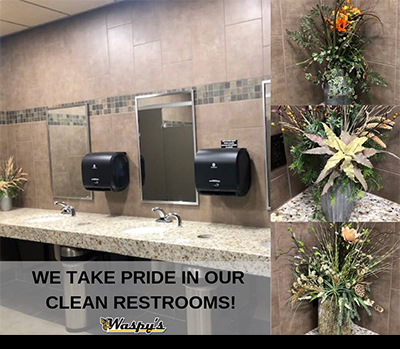 Waspy's clean restrooms
