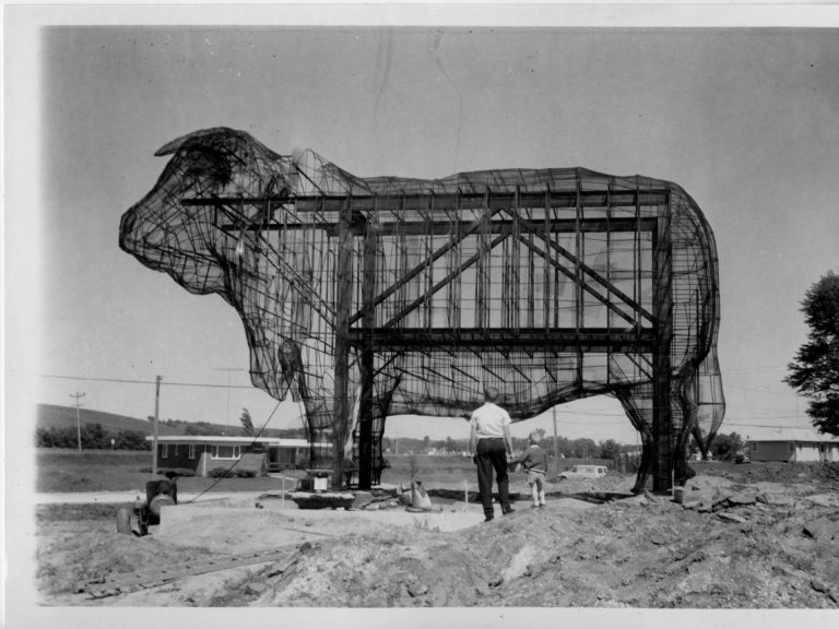 Albert the Bull is an Audubon Landmark Waspy's Truck Stop