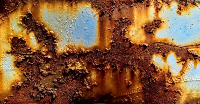 Close up of rust on vehicle