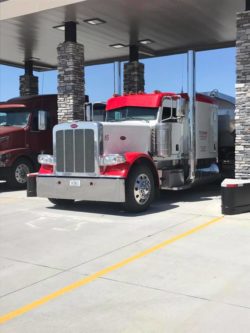 diesel truck filling up at Waspy's station