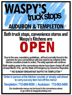 Waspy's Truck Stop Open flyer