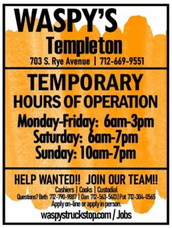 Temporary hours of operation