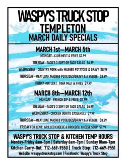 March Daily Specials