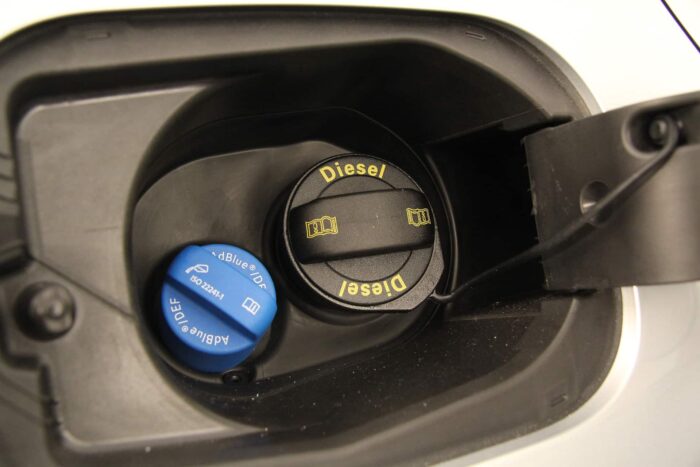Diesel Fuel cap on automobile