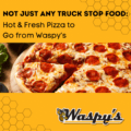 Not just any truck stop food, this is Waspy's hot and fresh pizza for carry out!