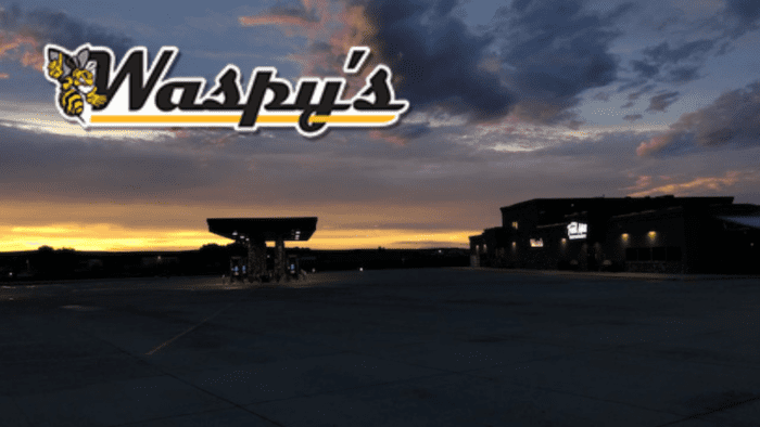 Waspy's is a 24 hour gas station