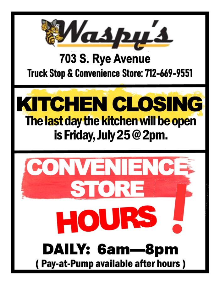waspy's templeton kitchen closing and store hours