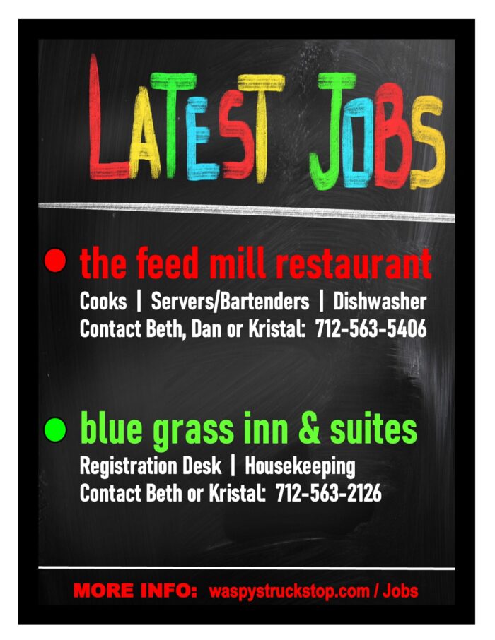 help wanted at restaurant and hotel