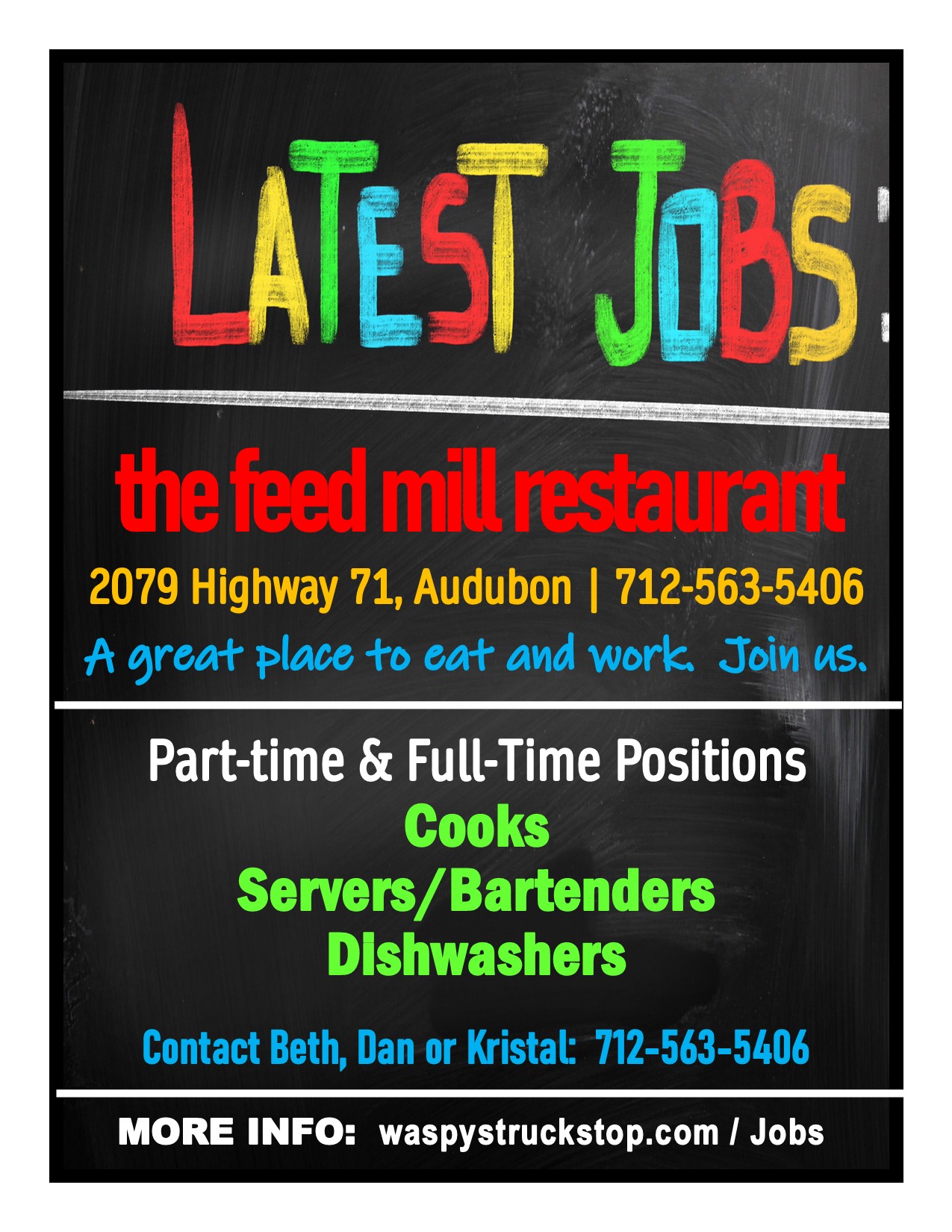 Latest jobs at the Feed Mill Restaurant 2026