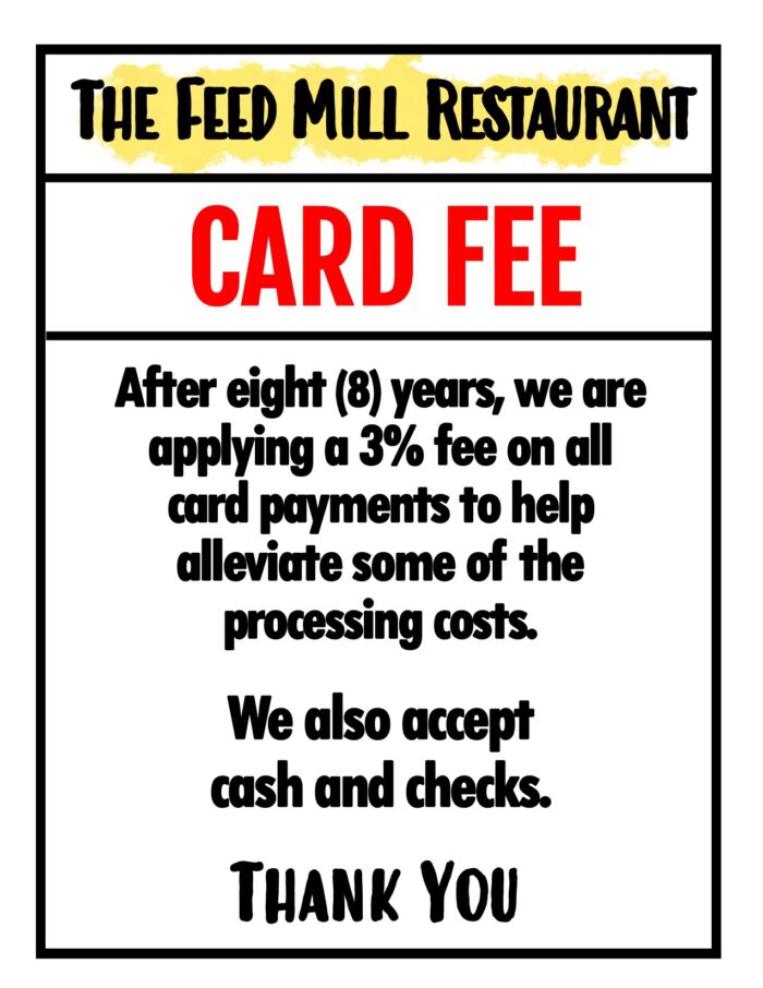 credit card fee