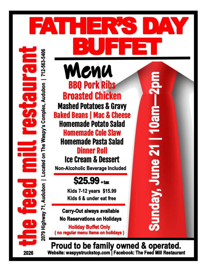 Father's Day Buffet at the Feed Mill Restaurant 2026